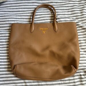 Prada Vitello Daino convertible shopping tote Bag
